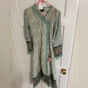 Arrong 100% Cotton salwar kamiz Dress Work/party/causal Wear XS embroidery